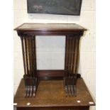 A nest of four Regency style mahogany rectangular top tables on turned legs, 56cm wide.