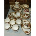 A collection of Royal Albert "Old Country Roses" tea ware, forty pieces.