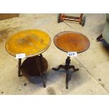 2 SMALL ROUND TABLES