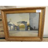 OIL PAINTING ARCHWAY TOM CLARK 1945