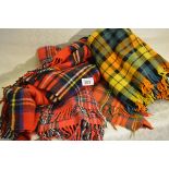 4 TARTAN RUGS (AF)