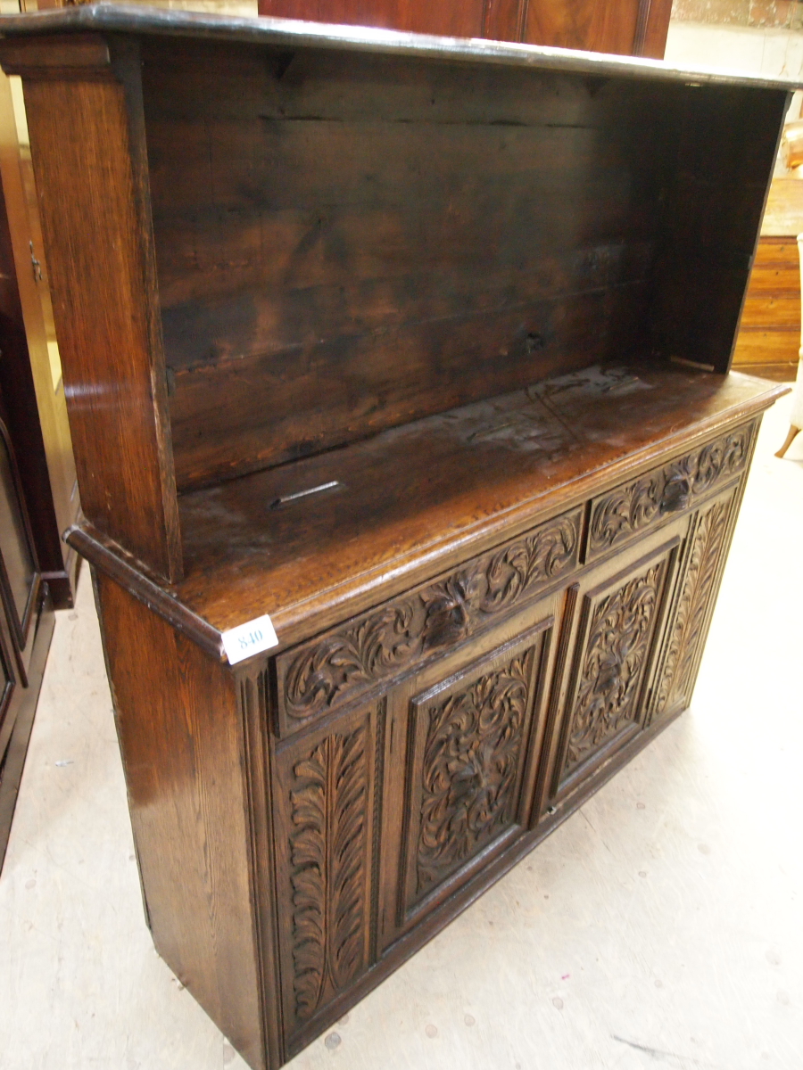 OAK CARVED SIDEBOARD