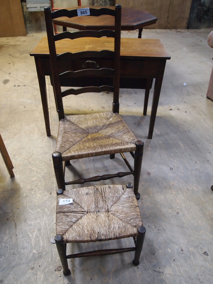 LADDER BACK CHAIR & STOOL (AF)