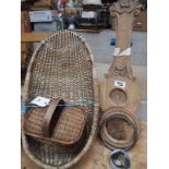 WICKER CHILDS BED BASKET & BAROMETER (AF)