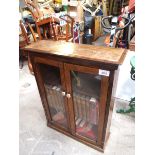 OAK BOOKCASE & BOOKS