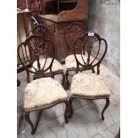 4 MAHOGANY D R CHAIRS (AF)