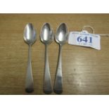 3 ABERDEEN SILVER SPOONS PR A