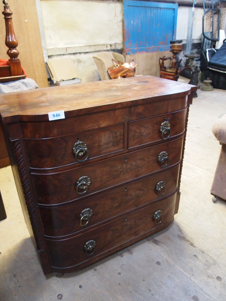 MAHOGANY 2 OVER 3 CHEST