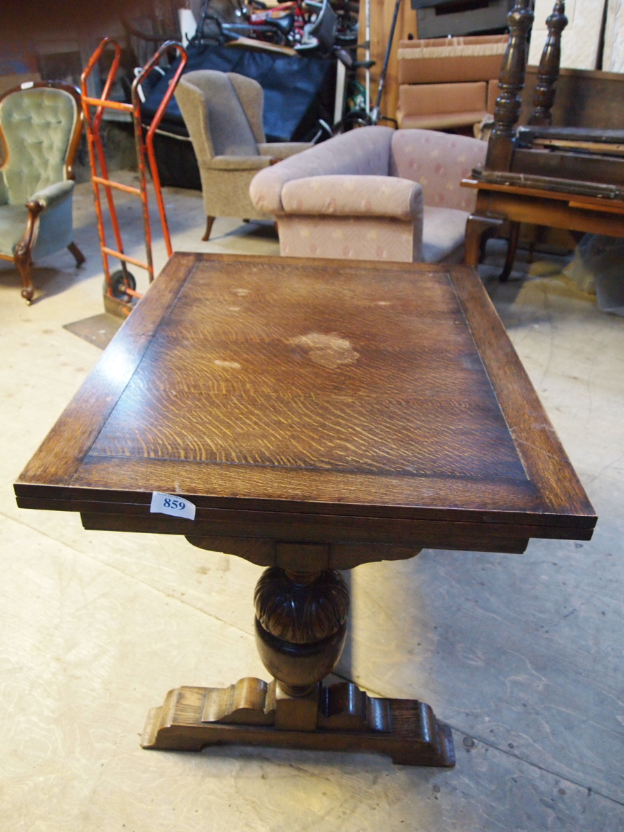 OAK TABLE SIDEBOARD & 4 CHAIRS - Image 4 of 8