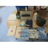 BOX FLASKS BADGES BOOKS PHOTO ETC (AF)