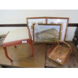 COPPER LOG CARRIER PICTURE FRAMES & STOOL