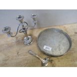 CANDLEHOLDER TRAY & LADLE