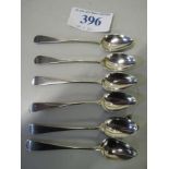 SET 6 EDINBURGH SILVER TEASPOONS