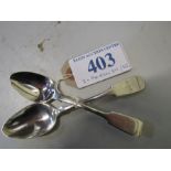 2 ABERDEEN SILVER TEASPOONS