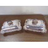 2 SILVER PLATED SERVING DISHES