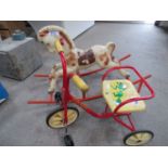 PLASTIC ROCKING HORSE & RALEIGH TRICYCLE (AF)