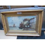 OIL PAINTING BOATS BLYTH
