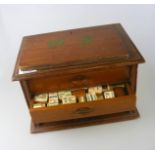 A circa 1920's Mahjong set in Wooden box