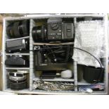 A Zenza bronica 120 Camera with various accessories lens,