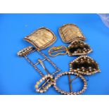 A selection of antique buckles,