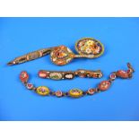 Quantity of Italian made micro mosaic jewellery items