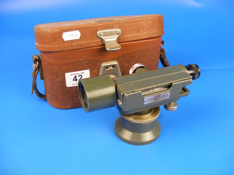 A hilger and watts level cased