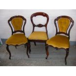 Three Victorian mahogany chairs 15