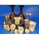 A quantity of assorted ceramics and glassware to include commemorative items