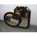 Two bevel edged mirrors