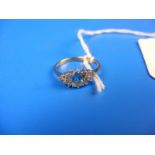 Diamond topaz gold ring