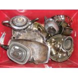 A large quantity of silver plated ware