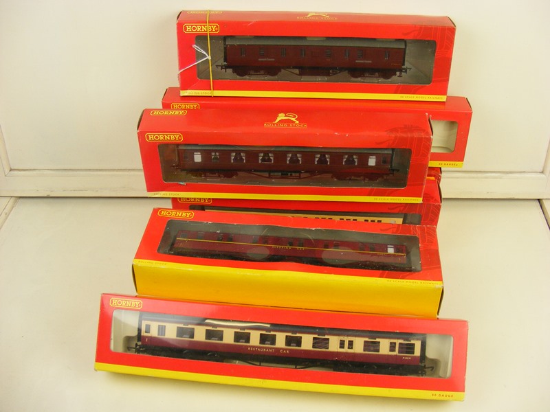 A selection of 7 boxed Hornby Trains to include Rolling Stock R4237 BR (ex LMS) Full Brake Coach