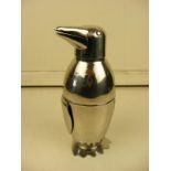 A penguin cocktail shaker