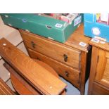 An Oak small chest of two drawers