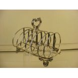 A Victorian silver toast rack