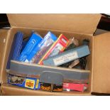 A carton of assorted boxed and loose Rolling stock 00 guage carriages mainly unboxed