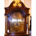 Mahogany cased modern grand father clock made in Bodmin Cornwall