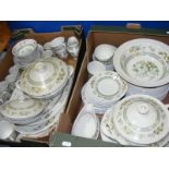 Large quantity of Royal Doulton Tonkin tea and dinner ware (dusty)