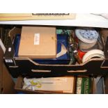 Two cartons of assorted kitchenalia, pottery,