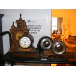 Four mantle clocks (examine)