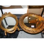 Two decorative gilt wall mirrors