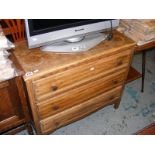 An Oak three drawer chest