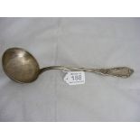 A silver plated French ladle