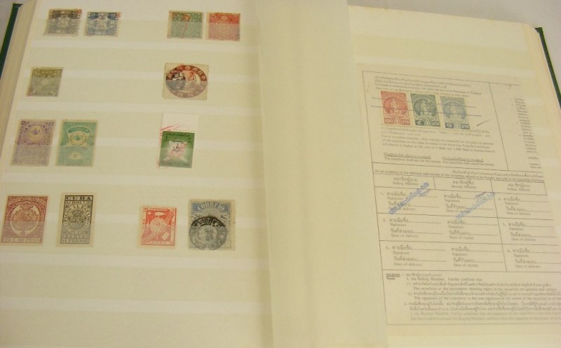 A stockbook of revenues and stamps not listed in catalogues with GB including 1897 Prince of Wales - Image 4 of 4