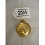 A 9ct gold ladies pocket watch