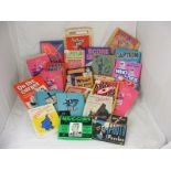 A carton of assorted vintage games to include Word Game, Beetle game, Party Game, Crazy Post,