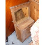 A painted pine medicine cabinet together with another similar,
