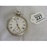 A silver gents pocket watch H Samuels Market Street Manchester