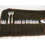 A set of 11 Christofle forks