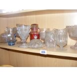 A selection of Antique and later glassware to include a pickle jar etc